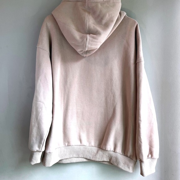 Oversized Beige Women's Pullover Hoodie Casual Comfy Loungewear Neutral Large - Picture 4 of 12